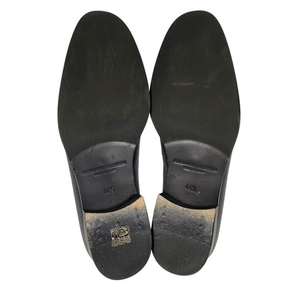 Alessandro dell Acqua Mens Dress Shoes Dark Navy Color Leather  Size 44 1/2 - Picture 7 of 12